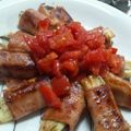 ちろて's cooksnap of when they made 茄子の肉巻☆フレッシュトマトソース.