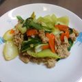 ごはんたべよ's cooksnap of when they made 豚肉とちんげんさい炒め.