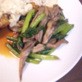 ♡大臣と姫達のママ♡'s cooksnap of when they made エリンギとほうれん草のニンニクバター炒め.