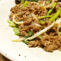 あんべみ's cooksnap of when they made 黒酢で❀小松菜と挽肉のオイソイソー酢炒め.
