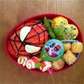 こづまん's cooksnap of when they made スパイダーマン☆幼稚園キャラ弁当☆.