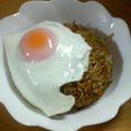 Ｑpie's cooksnap of when they made 一人飯♪なんだか懐かしいそばめし♪.