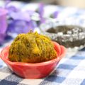 ぽっぽぺぺ's cooksnap of when they made かぼちゃの黒ごま味噌和え☆茶巾にも.