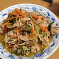 maioki's cooksnap of when they made 肉野菜炒め＊豚肉・玉ねぎ・ほうれん草.