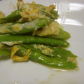 tamamiya55's cooksnap of when they made 絹サヤ卵とじ♬.
