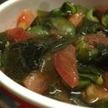 珊瑚95's cooksnap of when they made 超かんたん！トマトとわかめのサラダ.