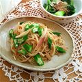 ルリナ's cooksnap of when they made 簡単！みょうがとオクラの梅風味パスタ.
