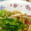 どきんちゃん．'s cooksnap of when they made レタスと舞茸のオイスター炒め.