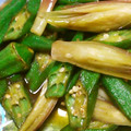 一人鍋's cooksnap of when they made ミョウガとオクラを炒めてみました.