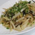 Hoink's cooksnap of when they made 大根✿揚げ玉塩昆布炒め.