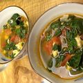 剛パパちゃんのママ's cooksnap of when they made モロヘイヤのふわとろっスープ.