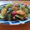 アキじゅん's cooksnap of when they made カニカマ、チンゲン菜と卵の中華炒め☆.