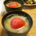 時花菜's cooksnap of when they made ラー油で丸々トマトのピリ辛★ミソスープ.