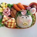 めいぶー★'s cooksnap of when they made **キャラ弁に　はなかっぱ　おにぎり**.