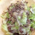 ずぼらちゃん４３７'s cooksnap of when they made キャベツと合いびき肉のピリ辛炒め☆.
