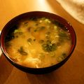 BiwacoJune's cooksnap of when they made 絶品！しいたけとたまごのツルふわ味噌汁.