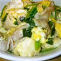 ☆MAHALO★'s cooksnap of when they made 塩もみほうれん草と豚バラのチャンプルー.