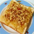 あいこす♡花嫁修業中's cooksnap of when they made フルグラと食パンで簡単アップルパイ風.
