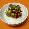 あやタコウィンナー's cooksnap of when they made ご飯に♪冷奴に♪塩昆布&おかか&オクラ.