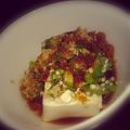 LazySue's cooksnap of when they made オクラ梅肉和え♪冷奴.