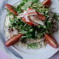 バウンド's cooksnap of when they made 胡麻だれうどん+オクラの胡麻和え.