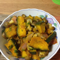 empumi's cooksnap of when they made かぼちゃときのこのオイマヨ炒め.