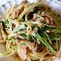 なっつあん's cooksnap of when they made 水菜としめじのアッサリパスタ.