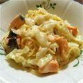 himeღ's cooksnap of when they made キャベツとサーモンのクリームパスタ♡.