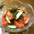 たいちまん's cooksnap of when they made 簡単☆もずくのトマトきゅうり和え☆.