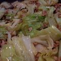 chiha's cooksnap of when they made 簡単メイン！豚ひき肉とキャベツの甘辛炒め.