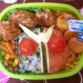 バコタさん's cooksnap of when they made キャラ弁　仮面ライダー　ダブル.
