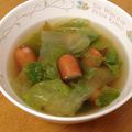 小林えりぽ's cooksnap of when they made 忙しい朝に♪レタスとウィンナーのスープ.