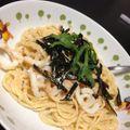 rui0105's cooksnap of when they made 一人ランチに簡単❤いかたらこパスタ.