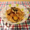 ヤマトなでしこ's cooksnap of when they made 簡単★茄子とベーコンのトマトパスタ.