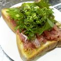 meff's cooksnap of when they made （;´Д｀）激暑！まんまネギトロトースト.
