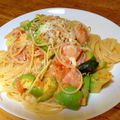 ワイっ's cooksnap of when they made *アボカドとモッツァレラのトマトパスタ*.
