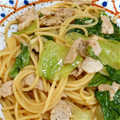ワインバー's cooksnap of when they made めんつゆdeﾚﾀｽと豚肉の和風パスタ.