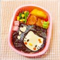 向日葵◎'s cooksnap of when they made キャラ弁♡ﾁｰｽﾞで簡単キティーちゃん♡.