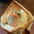 saya＊yui's cooksnap of when they made 食パンで！　熱々★コロネアイス風.