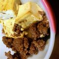ひなひよツインズ's cooksnap of when they made 簡単！ひき肉で作る☆肉豆腐☆.