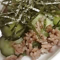 平野モコ's cooksnap of when they made 塩揉みきゅうりの豚挽肉和え.