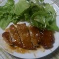 みつ・0・'s cooksnap of when they made ポークソテー♡照り焼き風味♡.