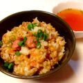 marquee＊'s cooksnap of when they made チキンラーメンでそばめし.