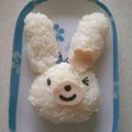 翔舞ママ's cooksnap of when they made かわゆい＊うさちゃん弁当（キャラ弁）.