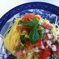 エルモ☆☆'s cooksnap of when they made 簡単美味しい★秘密の冷製パスタ.