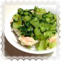 さやあ☆'s cooksnap of when they made 大根葉と鮭フレークの菜飯.