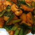 piyoko0608's cooksnap of when they made 鶏肉と南瓜と小松菜のオイスターソース炒め.