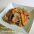 オレンジデイ's cooksnap of when they made 豚生姜きんぴらごぼう.