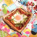 みなみんくっきんぐ's cooksnap of when they made 型抜き☆ＤＥ目玉焼きトースト.