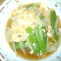 アクア_まま's cooksnap of when they made 絹さやと新玉ねぎの卵とじ.